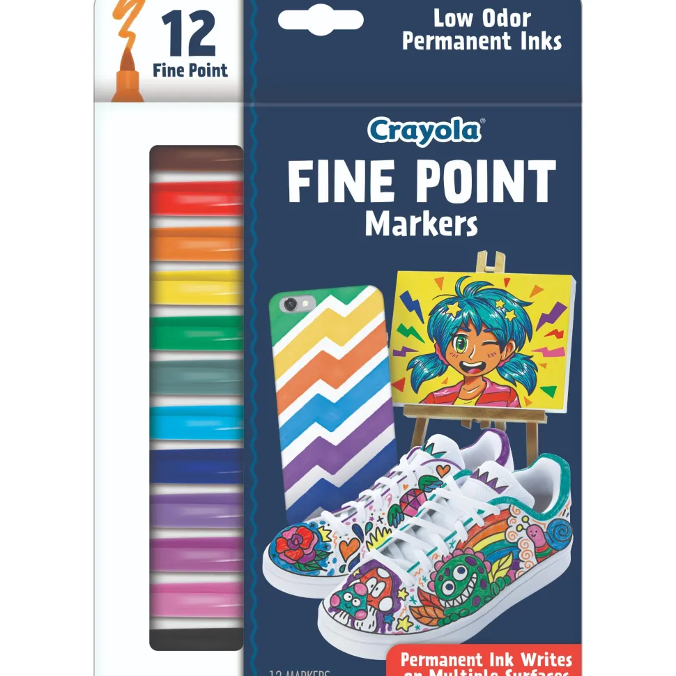 Crayola Doodle & Draw Fine Point Markers 12 Pack Cheap