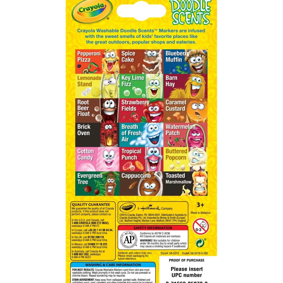 Crayola Doodle Scents Washable Scented Markers 18 Pack Cheap
