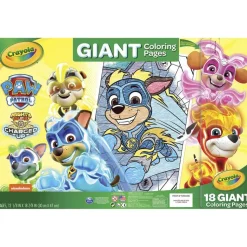 Crayola PAW Patrol Mighty Pups Charged Up Giant Colouring Pages Clearance