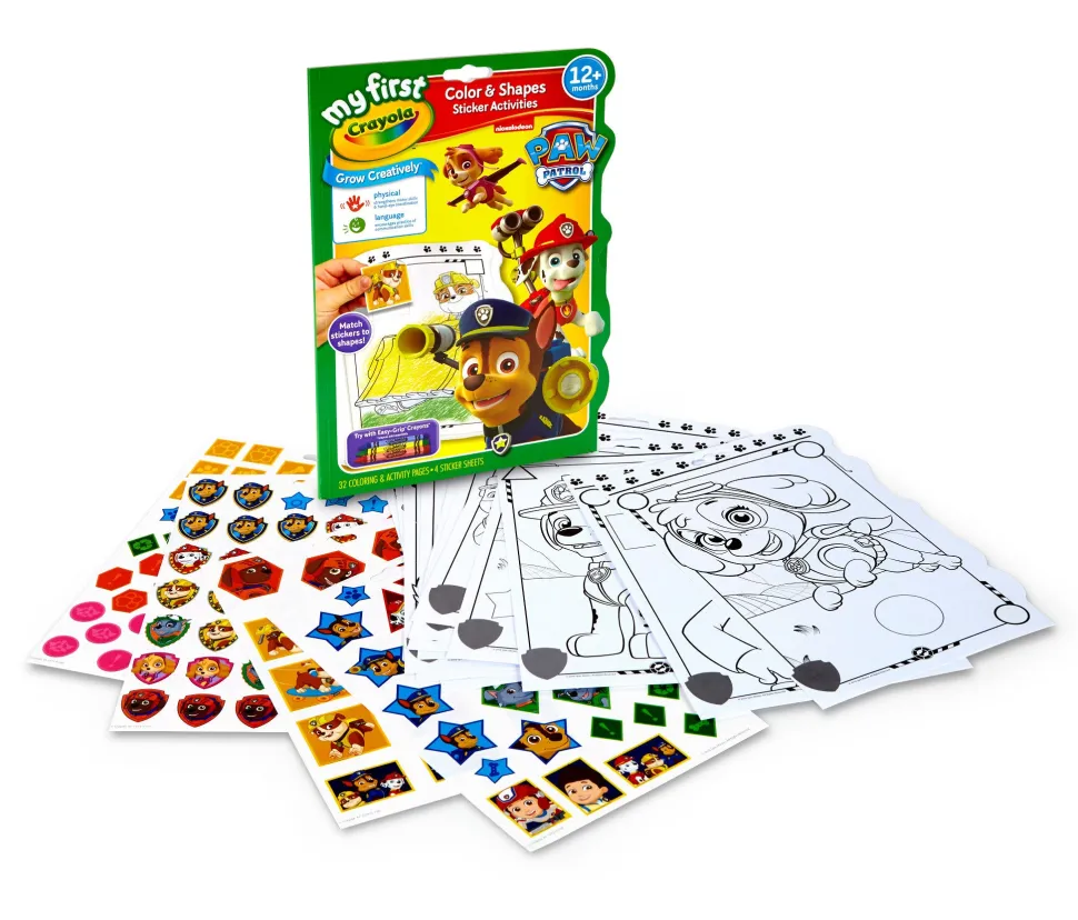 Crayola PAW Patrol My First Colour & Shapes Sticker Activity Book Discount