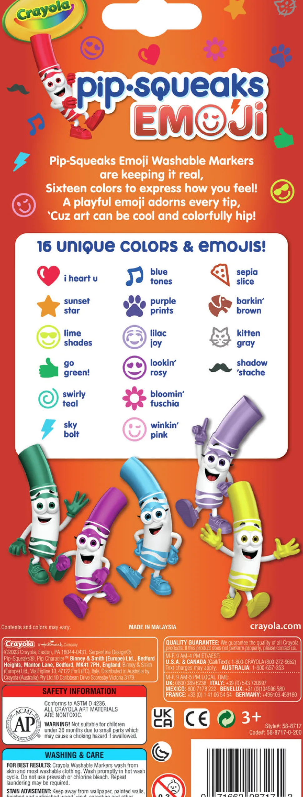 Crayola Pipsqueaks Emoji Markers 16 Pack Store