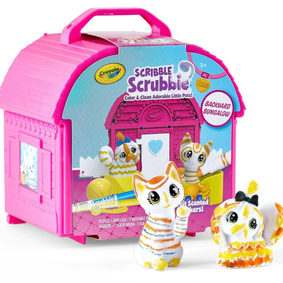 Crayola Scribble Scrubbie Backyard Bungalow Playset New