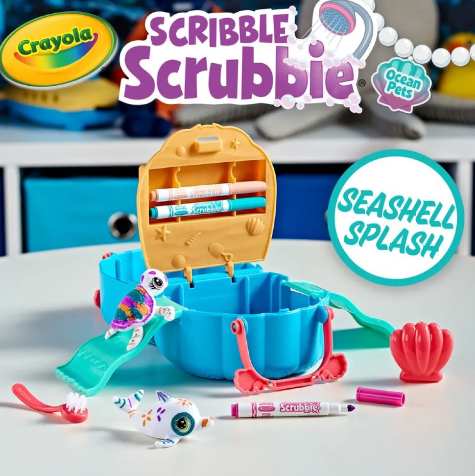 Crayola Scribble Scrubbie Seashell Splash Kit Fashion