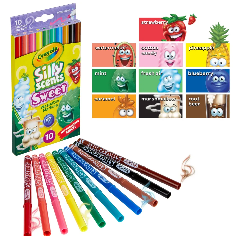 Crayola Silly Scents Slim Markers 10 Pack Discount