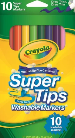 Crayola Washable Super Tip Markers 10 Pack Online