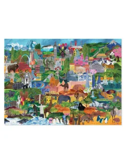 Crocodile Creek Croc Creek 1000 Piece World Collage Cheap