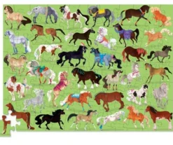 Crocodile Creek Croc Creek 100Pc 36 Animal Puzzle Horses Clearance