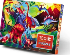 Crocodile Creek 100 Piece Holographic Puzzle Dinosaur World New