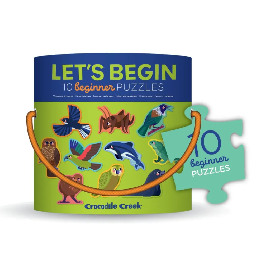 Crocodile Creek Croc Creek 2Pc Lets Begin Canister: Nz Animals Clearance