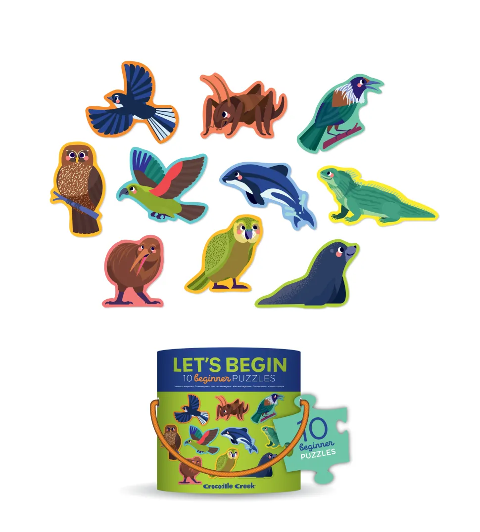 Crocodile Creek Croc Creek 2Pc Lets Begin Canister: Nz Animals Clearance