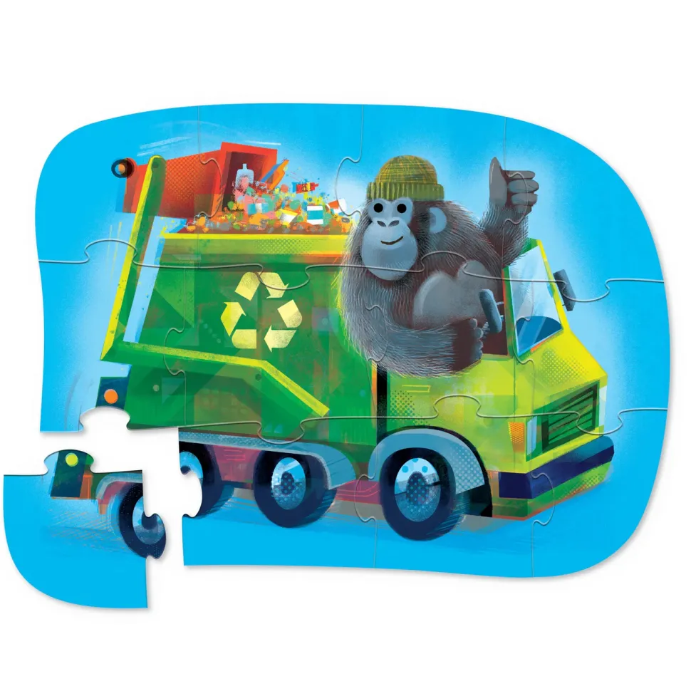 Crocodile Creek 12-Pc Mini Puzzle Go Gorilla New