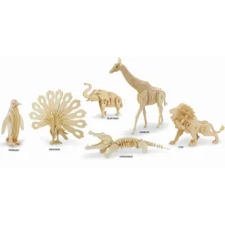 Toyworld NZ 3D Wooden Puzzle Animals Assorted Styles Sale