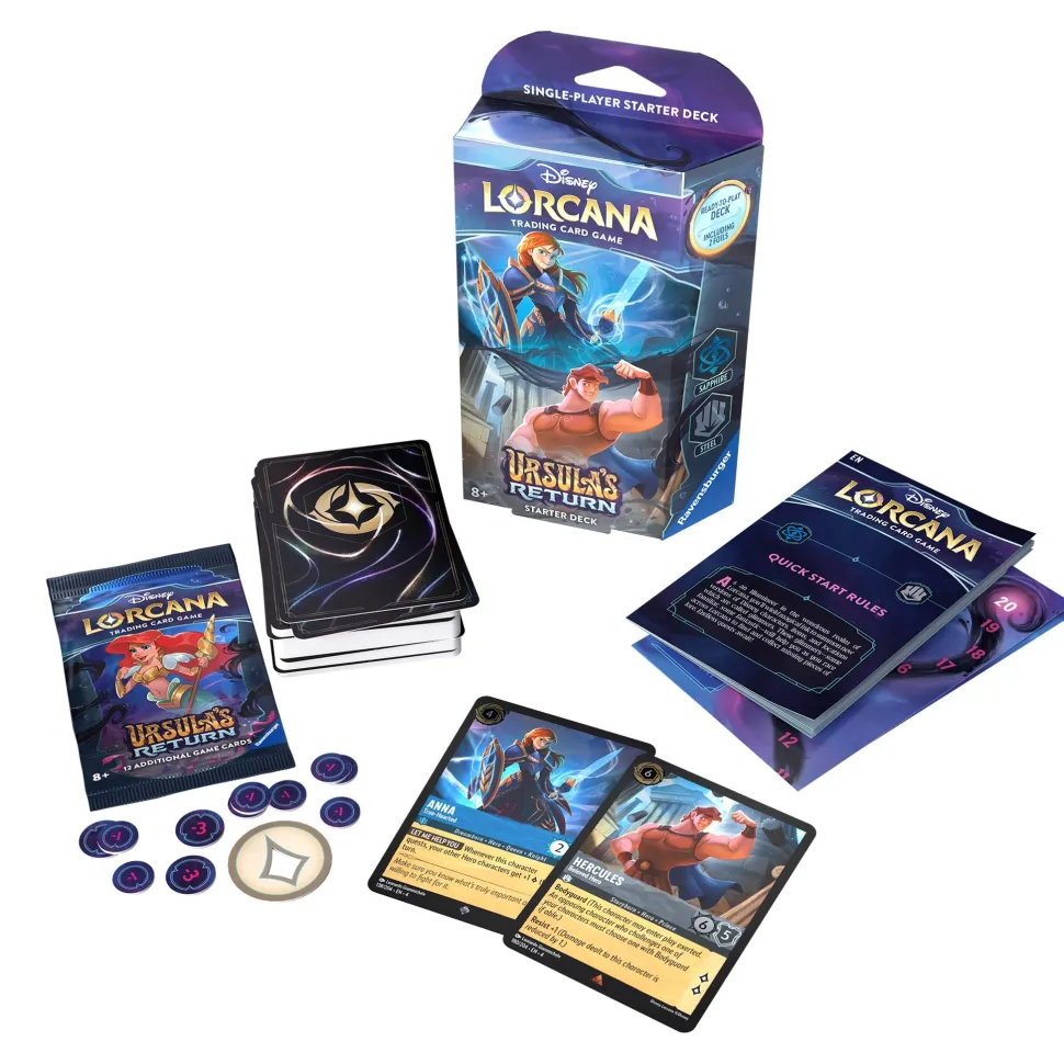 Lorcana Disney TCG S4 Ursula's Return Starter Deck – Sapphire & Steel Hot