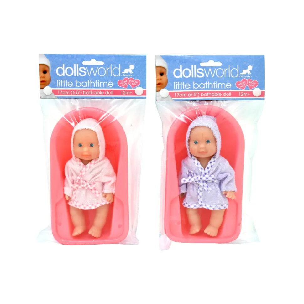 Dolls World Little Bathtime 17cm Bathable Doll Assorted Styles Shop