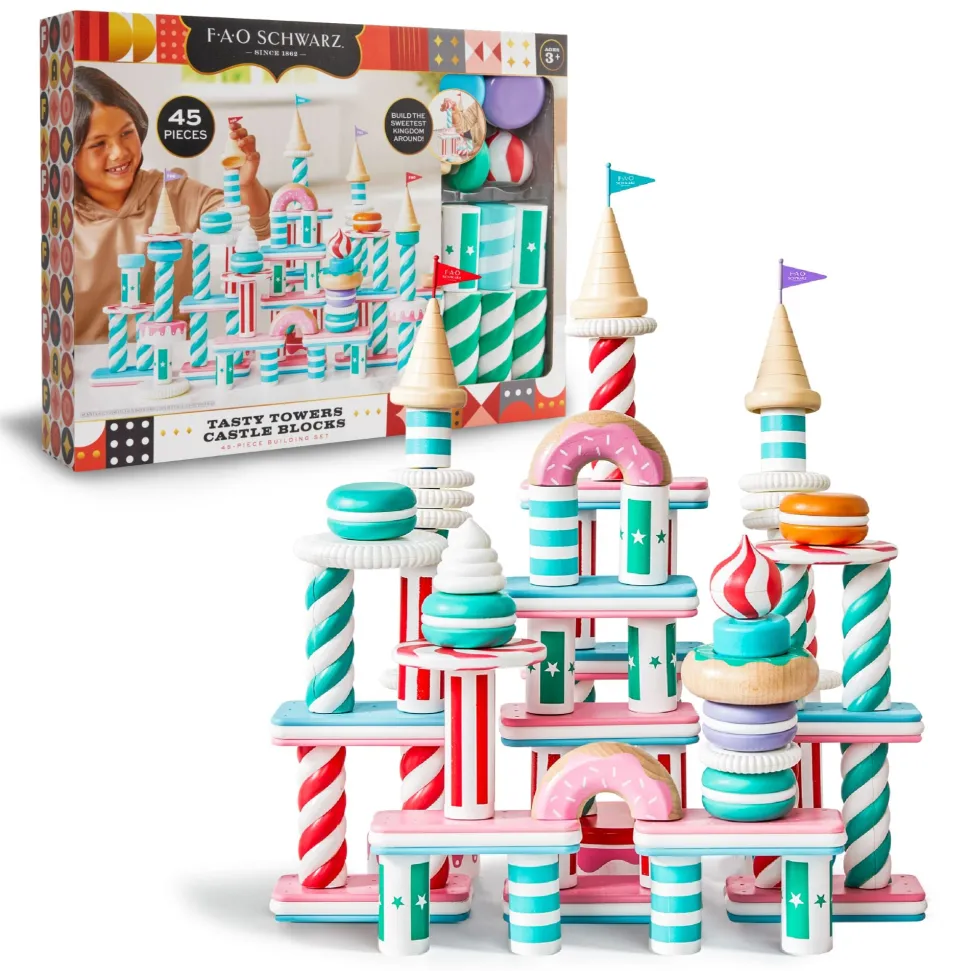FAO Schwarz F.A.O. Schwarz Wood Castle Blocks Treats Fashion
