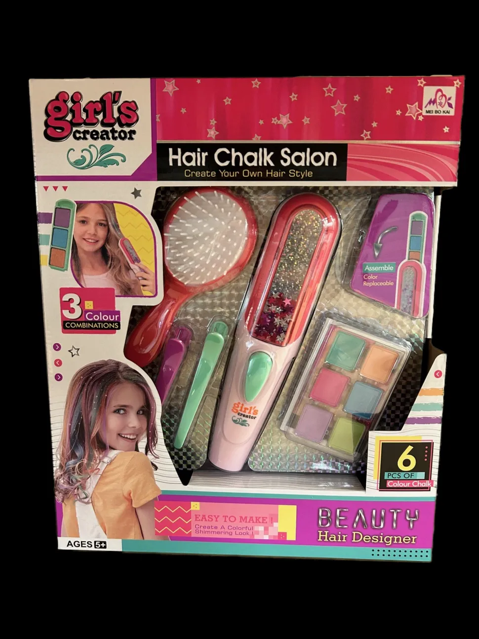 Toyworld NZ Fashion Girl Hair Chalk And Nail Set Assorted Styles Flash Sale