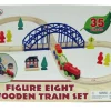 First Learning Wooden Figure Eight Train Set 35Pc Fashion