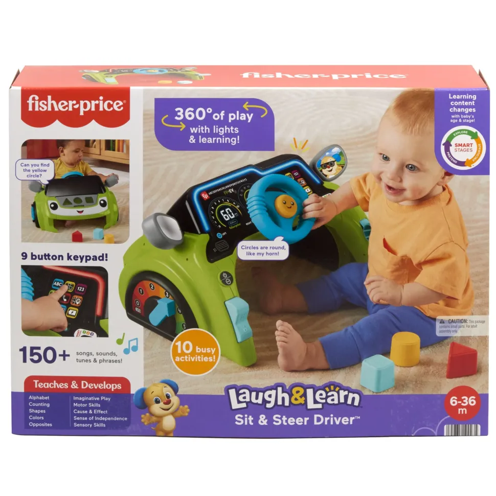 Fisher-Price Laugh & Learn - Sit & Steer Driver New