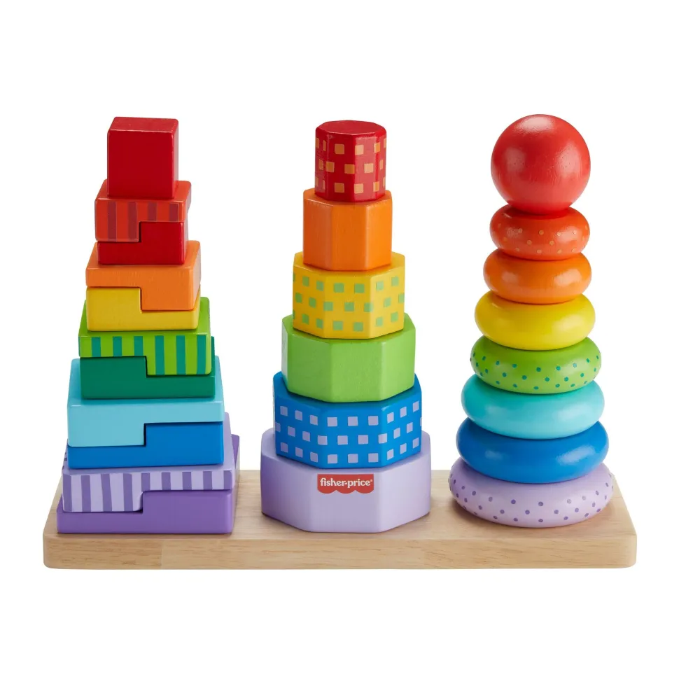 Fisher-Price Wood Stacking Shape Sorter Shop