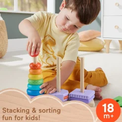 Fisher-Price Wood Stacking Shape Sorter Shop