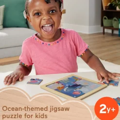 Fisher-Price Wooden Jigsaw Puzzle - Deep Sea Animals Flash Sale