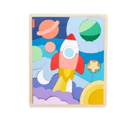 Fisher-Price Wooden Space Blocks Puzzle Best Sale