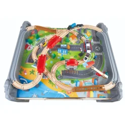 Hape 70 Piece Railway Train & Table Set Best Sale