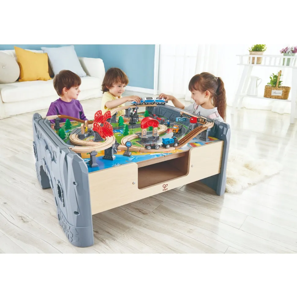 Hape 70 Piece Railway Train & Table Set Best Sale