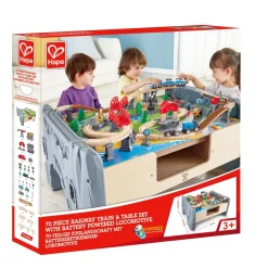 Hape 70 Piece Railway Train & Table Set Best Sale