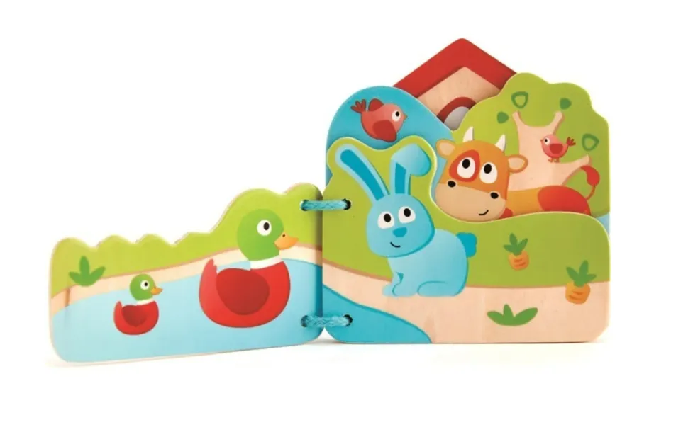 Hape Babys Farm Animal Book New