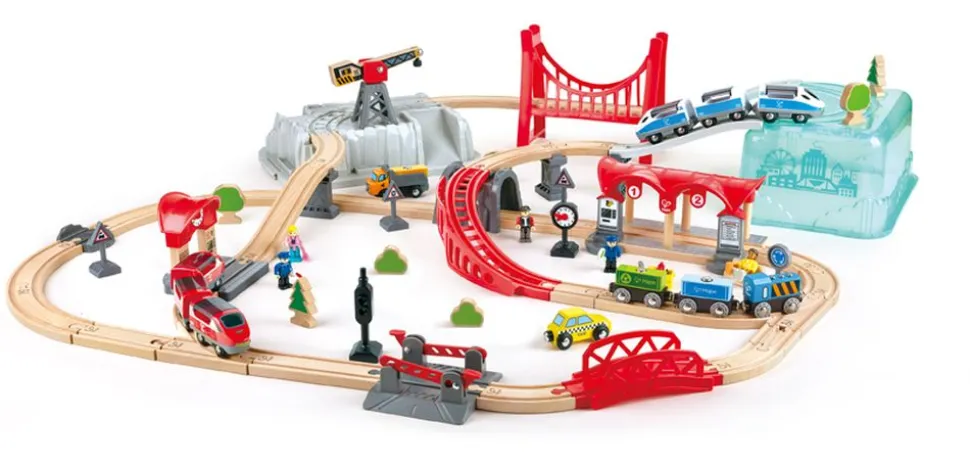 Hape City Train Bucket Set 48 Pieces Cheap