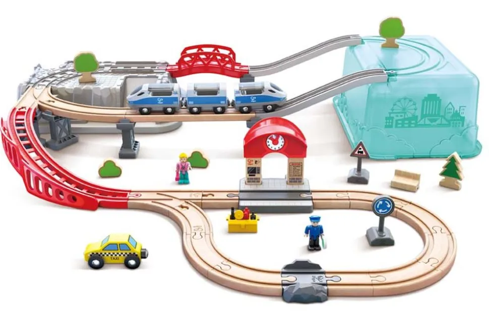 Hape City Train Bucket Set 48 Pieces Cheap