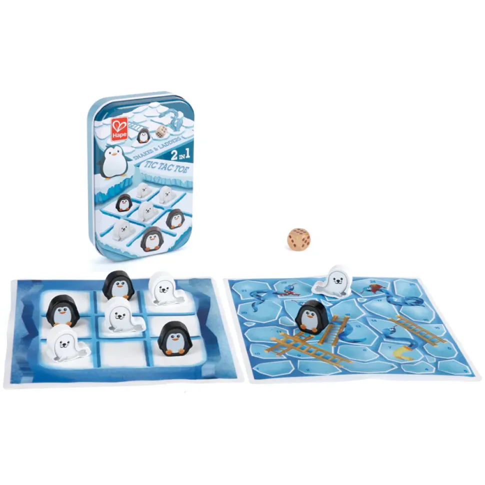 Hape 2In1 - Tic Tac Toe / Snakes & Ladders Fashion