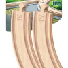 Hape Railway Long Curved Tracks 4 Packs Discount