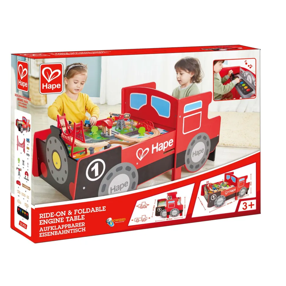 Hape Railway Ride-On & Foldable Engine Table Cheap
