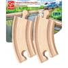 Hape Railway Short Curved Tracks 4 Pack Fashion