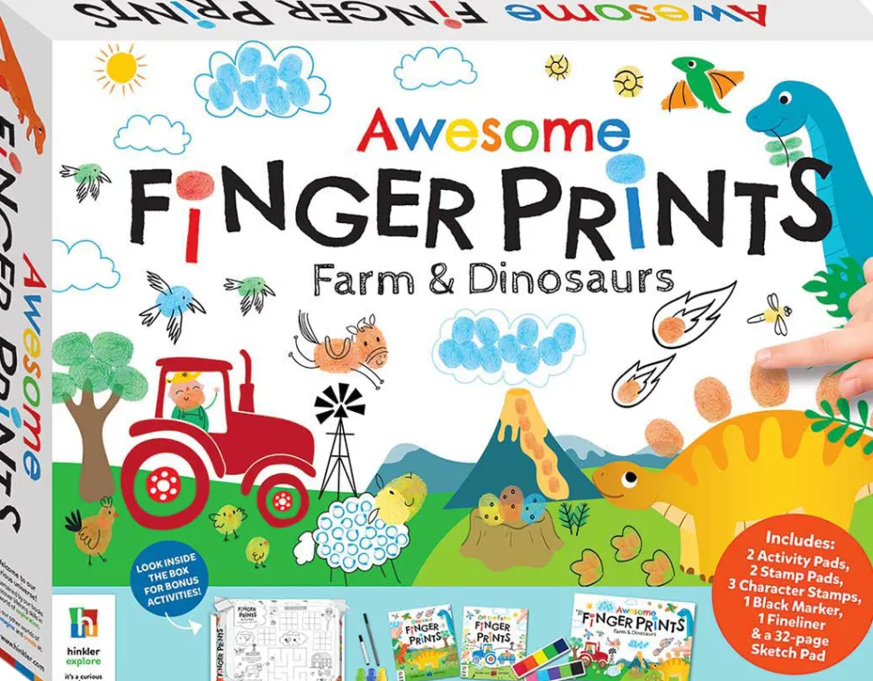 Hinkler Awesome Fingerprints Farm & Dinosaurs Sale