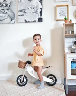 Kinderfeets Tiny Tot Plus Wooden Trike White Discount
