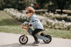 Kinderfeets Tiny Tot Plus Wooden Trike Slate Blue New