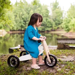 Kinderfeets Tiny Tot Plus Wooden Trike White Discount