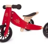 Kinderfeets Tiny Tot Wooden Trike Cherry Red Outlet