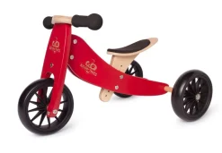 Kinderfeets Tiny Tot Wooden Trike Cherry Red Outlet