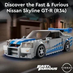 LEGO 76917 Speed Champions 2 Fast 2 Furious Nissan Skyline GT-R (R34) Fashion