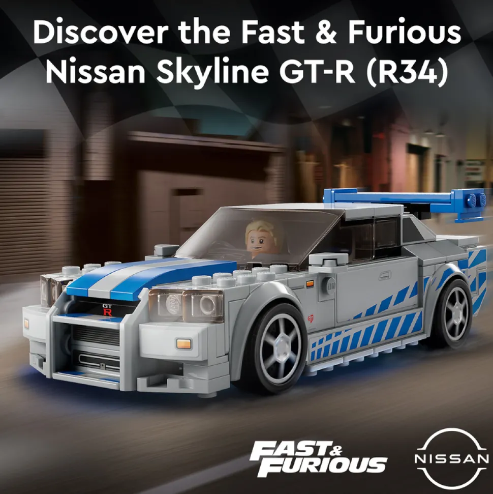 LEGO 76917 Speed Champions 2 Fast 2 Furious Nissan Skyline GT-R (R34) Fashion