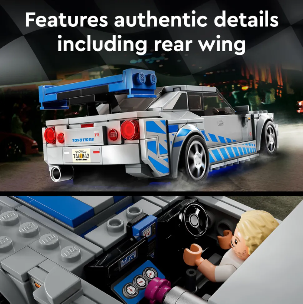 LEGO 76917 Speed Champions 2 Fast 2 Furious Nissan Skyline GT-R (R34) Fashion