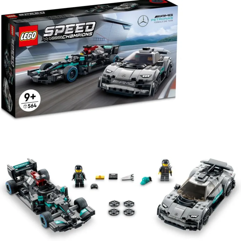 LEGO 76909 Speed Champions Mercedes-Amg F1 W12 E Performance & Mercedes-Amg Project One Shop