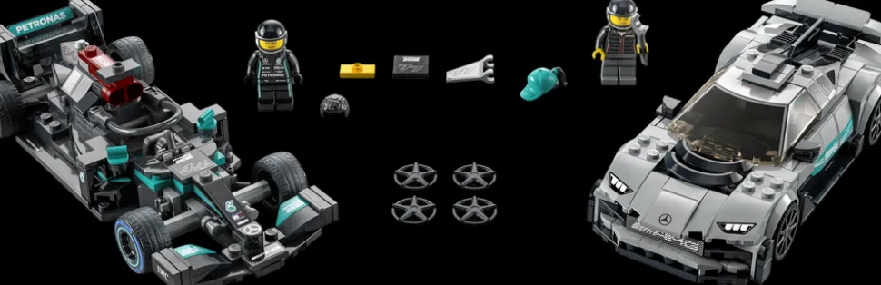 LEGO 76909 Speed Champions Mercedes-Amg F1 W12 E Performance & Mercedes-Amg Project One Shop