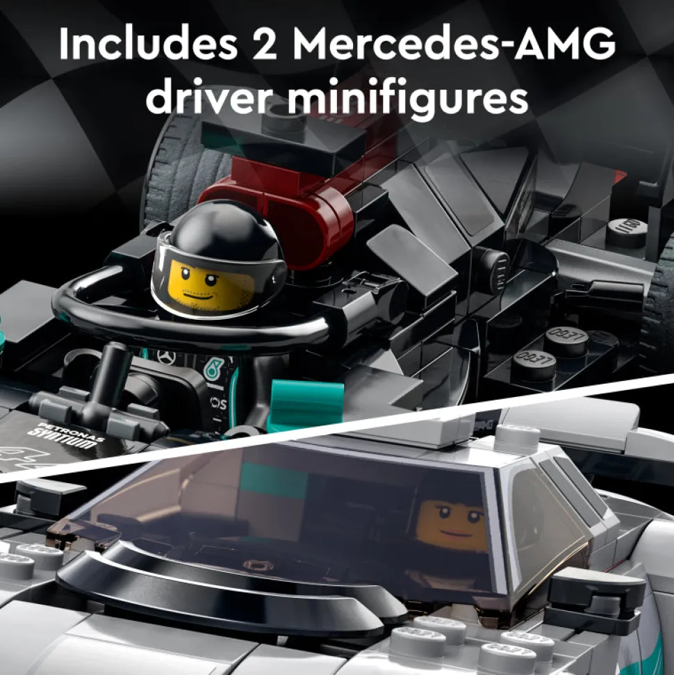 LEGO 76909 Speed Champions Mercedes-Amg F1 W12 E Performance & Mercedes-Amg Project One Shop