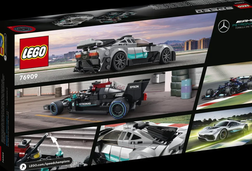 LEGO 76909 Speed Champions Mercedes-Amg F1 W12 E Performance & Mercedes-Amg Project One Shop