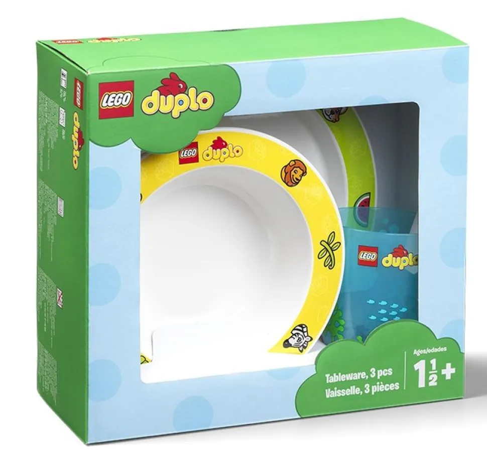 LEGO Duplo 3 Piece Tableware Set New